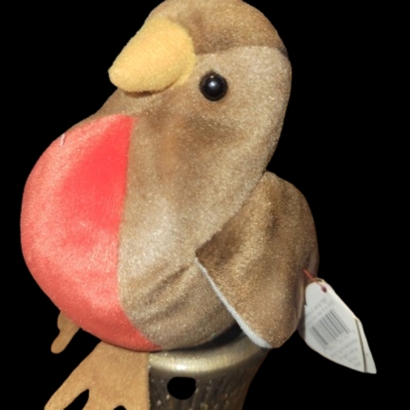 Plush Bird Toy - Brown and Red - Picture 1 of 4